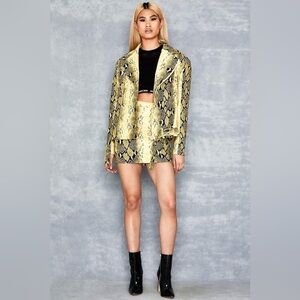 Mistress, rocks, snake, Print Oversized Biker Jacket size xs